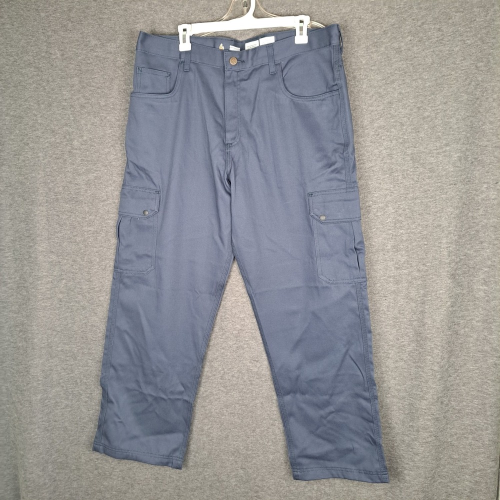 NEW NWT Lapco FR Cat 2 Flame Resistance Cargo Pants Blue 36x30 (Fits 38x30)